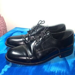 Nunn Bush Classic Black Leather Cap-Toe Oxford Men's Dress Shoes
